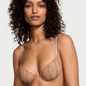 Victoria’s Secret Sheer Shine unlined low cut Demi Bra